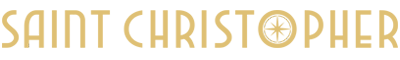 Saint Christopher naamlogo beige