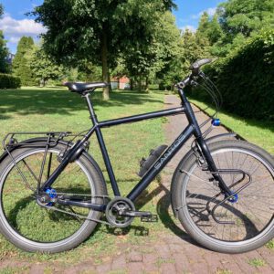 Santos Travelmaster 3+ Rohloff zwart met blauwe naven